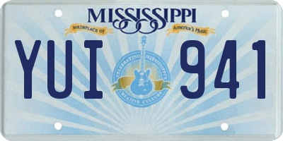 MS license plate YUI941