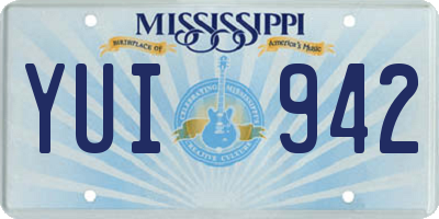 MS license plate YUI942