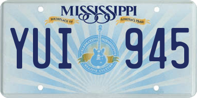 MS license plate YUI945