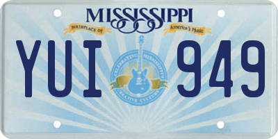 MS license plate YUI949