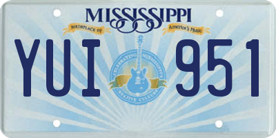 MS license plate YUI951
