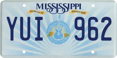 MS license plate YUI962