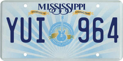 MS license plate YUI964