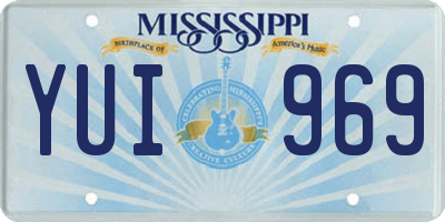 MS license plate YUI969