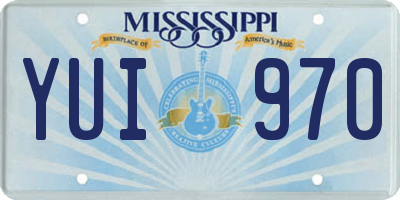 MS license plate YUI970