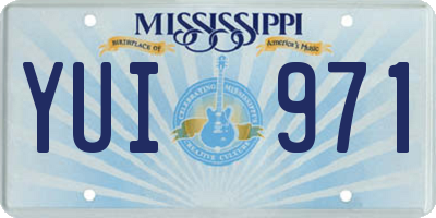 MS license plate YUI971