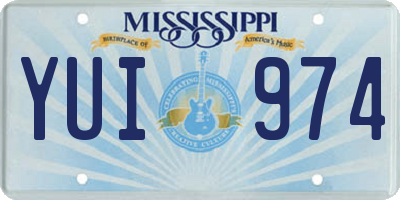 MS license plate YUI974