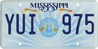 MS license plate YUI975