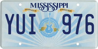 MS license plate YUI976