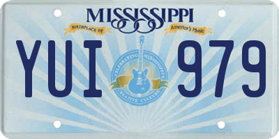 MS license plate YUI979