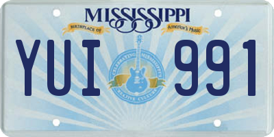 MS license plate YUI991