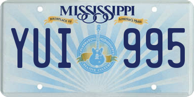 MS license plate YUI995