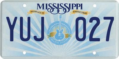 MS license plate YUJ027
