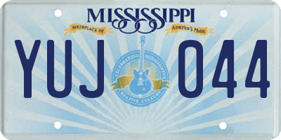 MS license plate YUJ044