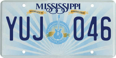 MS license plate YUJ046