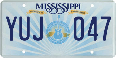 MS license plate YUJ047
