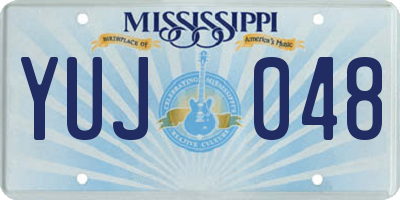 MS license plate YUJ048