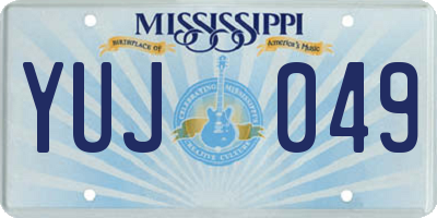 MS license plate YUJ049