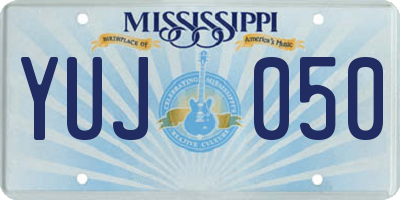 MS license plate YUJ050