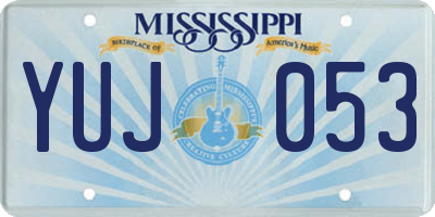 MS license plate YUJ053