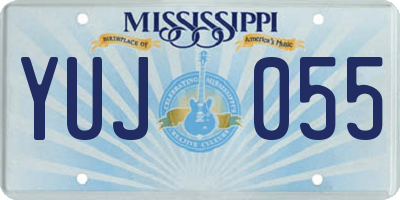 MS license plate YUJ055