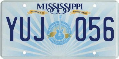 MS license plate YUJ056