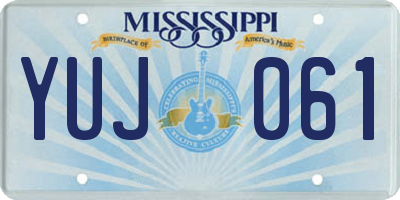 MS license plate YUJ061