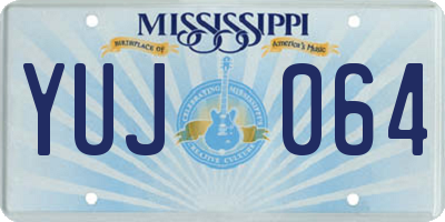 MS license plate YUJ064