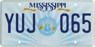MS license plate YUJ065