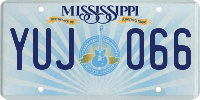 MS license plate YUJ066