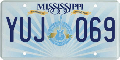 MS license plate YUJ069
