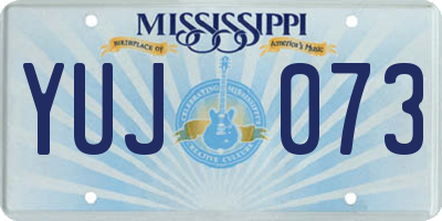 MS license plate YUJ073