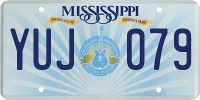 MS license plate YUJ079