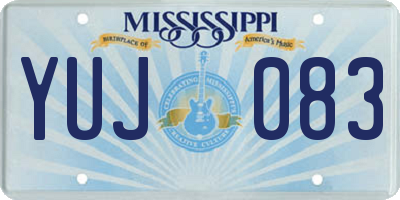 MS license plate YUJ083