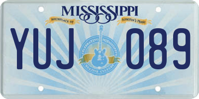 MS license plate YUJ089