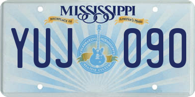 MS license plate YUJ090