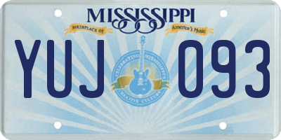 MS license plate YUJ093
