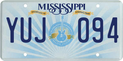 MS license plate YUJ094