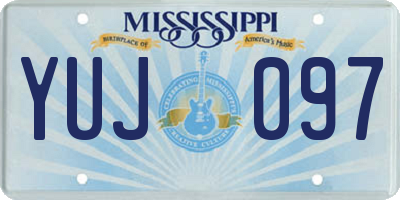 MS license plate YUJ097