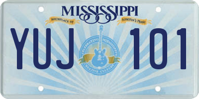 MS license plate YUJ101