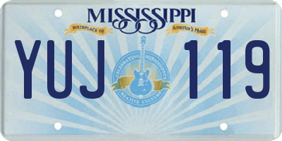 MS license plate YUJ119