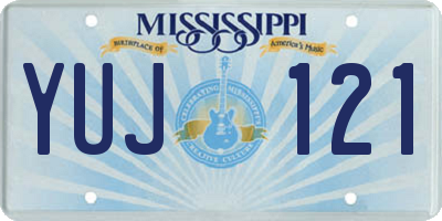 MS license plate YUJ121
