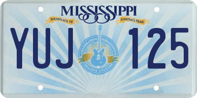 MS license plate YUJ125