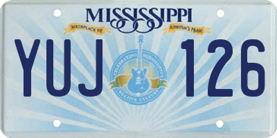 MS license plate YUJ126