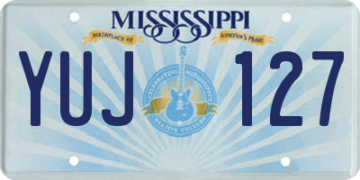 MS license plate YUJ127