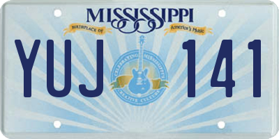 MS license plate YUJ141