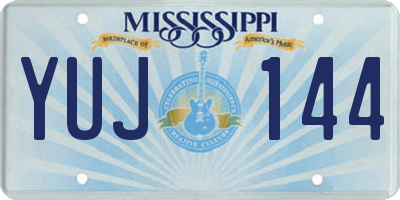 MS license plate YUJ144