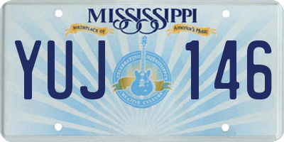 MS license plate YUJ146