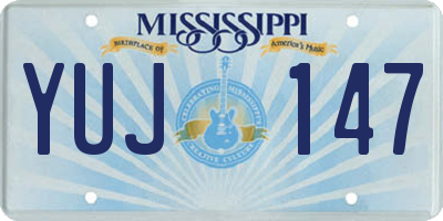 MS license plate YUJ147