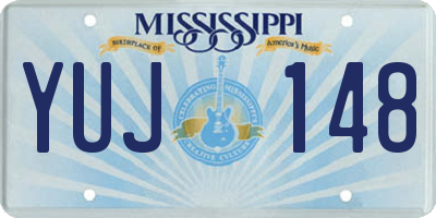 MS license plate YUJ148